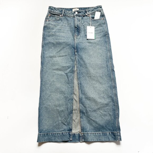 DL1961 Asra Maxi Denim Skirt Aged Mid Size 28 NEW NWT - Picture 3 of 12